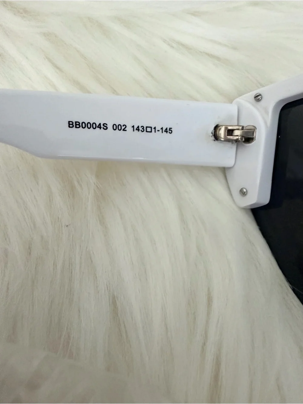 Balenciaga Shield Sunglasses in Black with White Accents